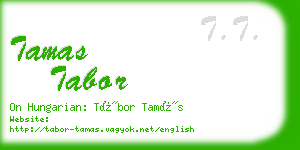 tamas tabor business card